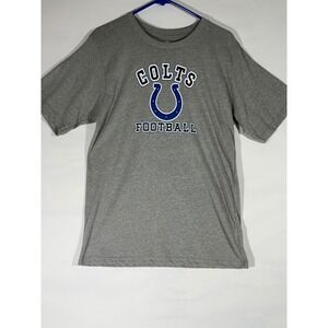 NFL Indianapolis Colts Football T Shirt YOUTH Logo Cotton‎ blend Gray Size XL